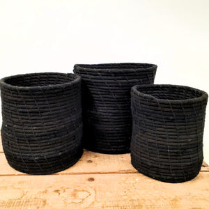 Recycled Cotton Baskets - Black