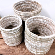 Load image into Gallery viewer, Recycled Cotton Baskets - (off white/grey/beige)
