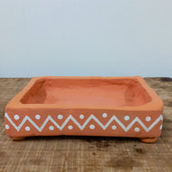 Hand Painted Terracotta Tray