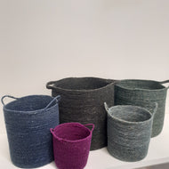 Coloured Seagrass Baskets with Handles
