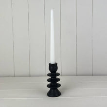 Load image into Gallery viewer, Black Ceramic Candle Holders
