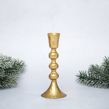 Load image into Gallery viewer, Gold Metal Candlestick Holder
