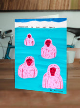 Load image into Gallery viewer, David Shrigley Card - Monkeys In Pool
