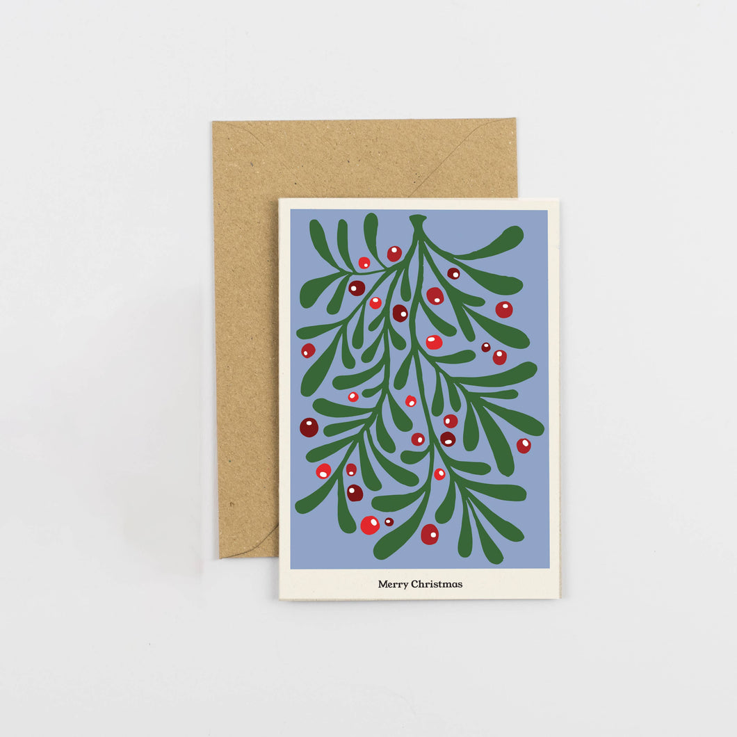 Christmas Plant Card - Mistletoe