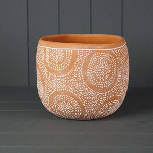 Terracotta Cement Pot - 21cm
