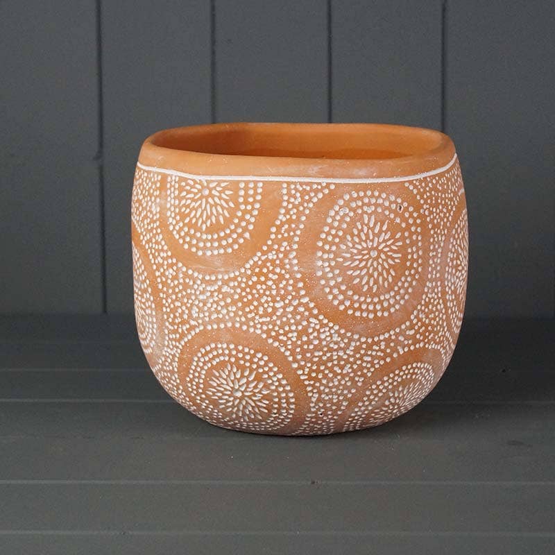 Terracotta Cement Pot - 21cm