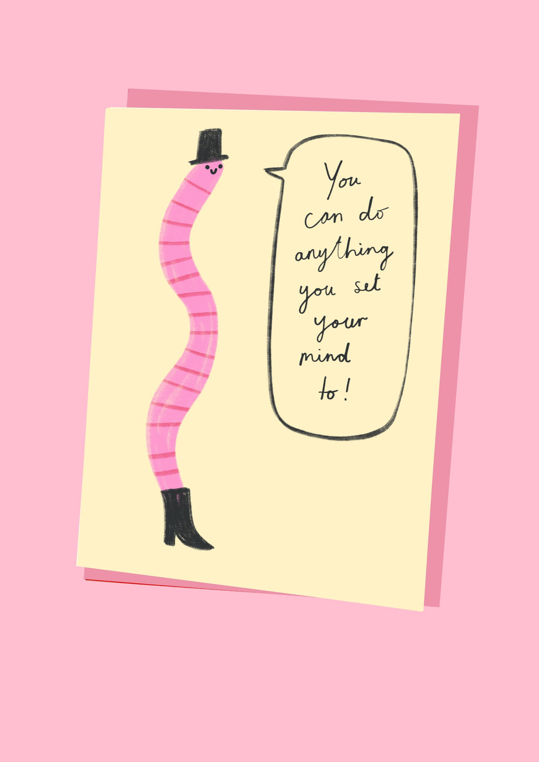 You Can Do Anything Worm Greeting Card 