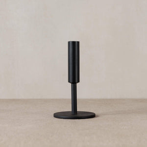 Black Metal Tapered Candle Holder