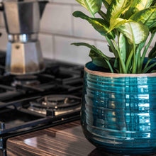 Load image into Gallery viewer, Como Hand Finished Indoor Ceramic Plant Pot H15cm x D18cm
