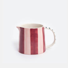 Load image into Gallery viewer, Wine &amp; Peach Pink Stripe Wide Jug

