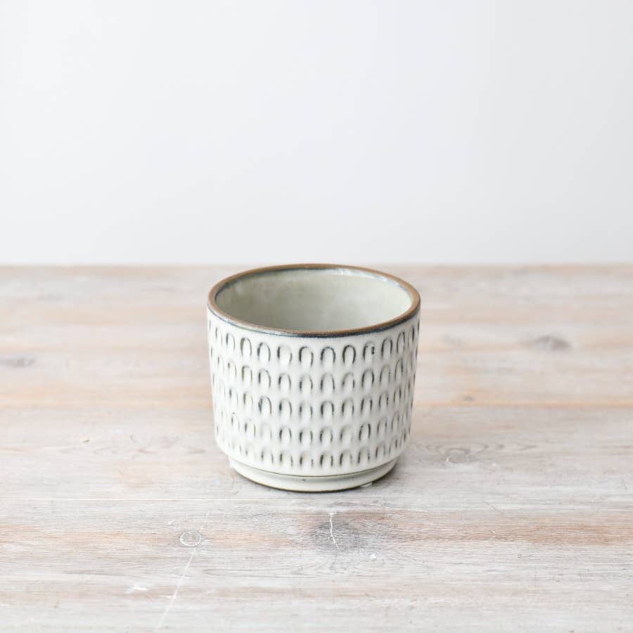 Grey Flower Pot, 11cm