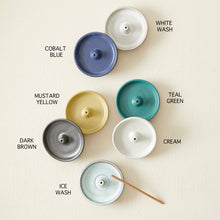 Load image into Gallery viewer, Round Stoneware Incense Stick Holder
