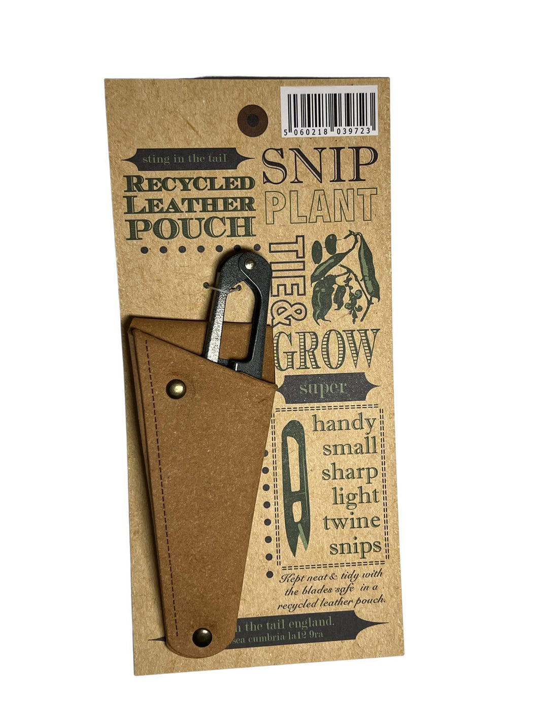 Garden Snips in Natural Leather Pouch