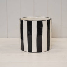 Load image into Gallery viewer, Painted Striped Pot - H16.5cm D17cm
