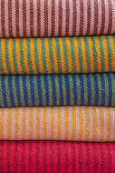 Recycled Cotton Striped Throw
