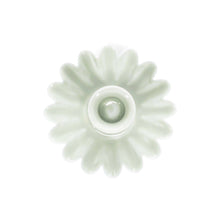 Load image into Gallery viewer, Enamel Cupped Flower Candle Holder - Light Grey
