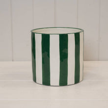 Load image into Gallery viewer, Painted Striped Pot - H16.5cm D17cm
