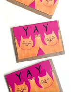 Yay Ginger Cats Greeting Card