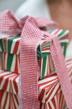 Load image into Gallery viewer, Block Printed Ribbon (3M) - Mini Red Gingham
