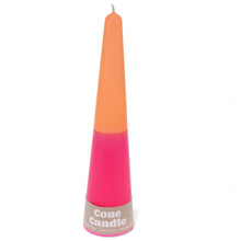 Load image into Gallery viewer, Tall Two-Colour Cone Candle
