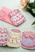 Load image into Gallery viewer, Birthday Cake Concertina Greeting Card
