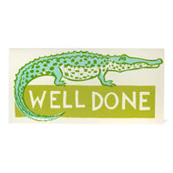 Well Done Crocodile Long Card