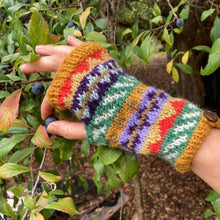Load image into Gallery viewer, Waste Wool Wristwarmers with Detachable String
