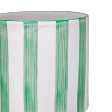 Load image into Gallery viewer, Paros Painted Stripe Pot - H16.5cm D17cm
