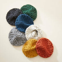 Load image into Gallery viewer, Cable Knit Wool Beret Hat
