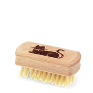 Wooden Travel Nail Brush - Cat & Dog