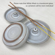 Load image into Gallery viewer, Round Stoneware Incense Stick Holder
