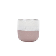 Pink & White Bordeaux Stoneware Pot (17cm Dia)