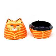Load image into Gallery viewer, Kashmiri papier mâché Cat Trinket Box - Assorted Colours
