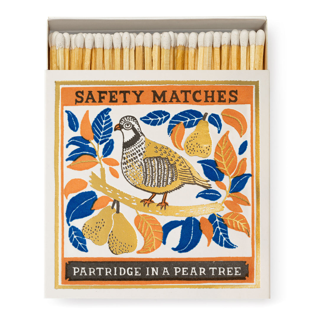 Partridge in a Pear Tree Square Matchbox