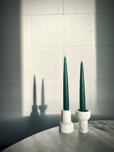 Load image into Gallery viewer, Green Marble Tealight and Taper Candle Holder
