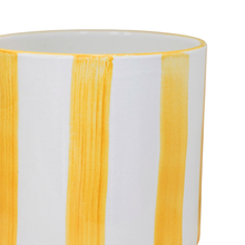 Load image into Gallery viewer, Paros Painted Stripe Pot - H14cm D15cm

