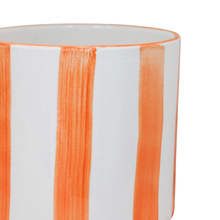 Load image into Gallery viewer, Paros Painted Stripe Pot - H14cm D15cm
