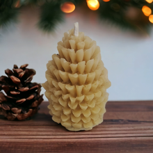Load image into Gallery viewer, Pine Cone Beeswax Candle
