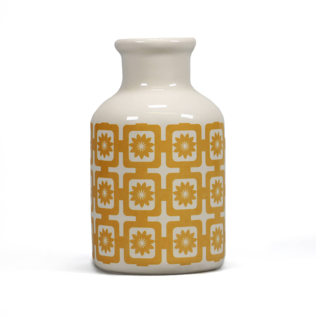 Ceramic Vase - Tiles Design Yellow