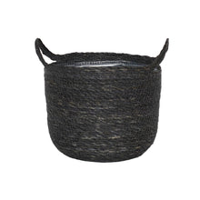 Load image into Gallery viewer, Large Grey Lined Basket Planter - 28cm
