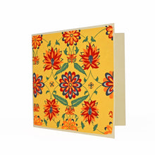 Load image into Gallery viewer, Hand Painted Indian Floral Cards Pack of 6 with Envelopes
