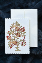 Load image into Gallery viewer, Block Printed Scarlet Card
