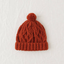 Load image into Gallery viewer, Hand Knitted Cable Knit Wool Bobble Hat
