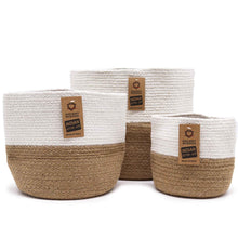 Load image into Gallery viewer, Cotton Rope Storage Baskets - White

