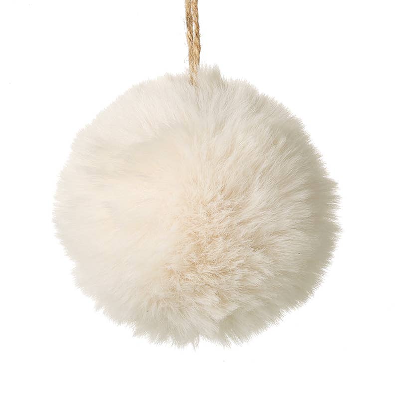 White Furry Baubles