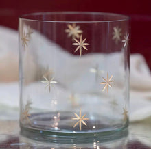 Load image into Gallery viewer, Clear Votive with Gold Etched Stars
