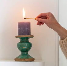 Load image into Gallery viewer, Pillar Candle Holder Turquoise
