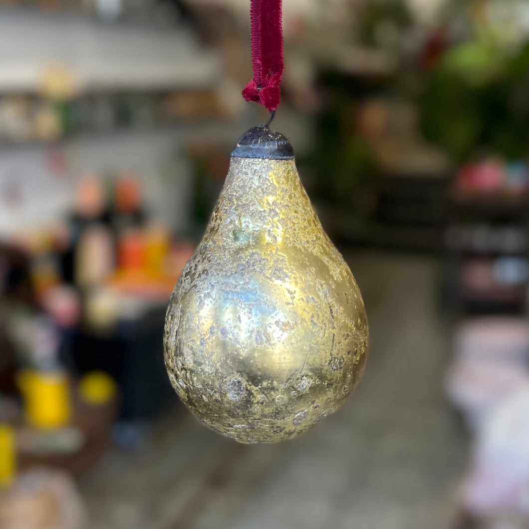 Glass Pear Hanging Decoration