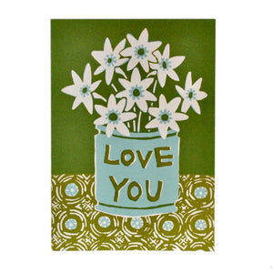 Large Love You Flowers Card - Cambridge Imprint