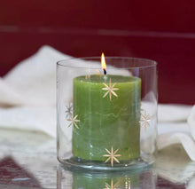 Load image into Gallery viewer, Clear Votive with Gold Etched Stars
